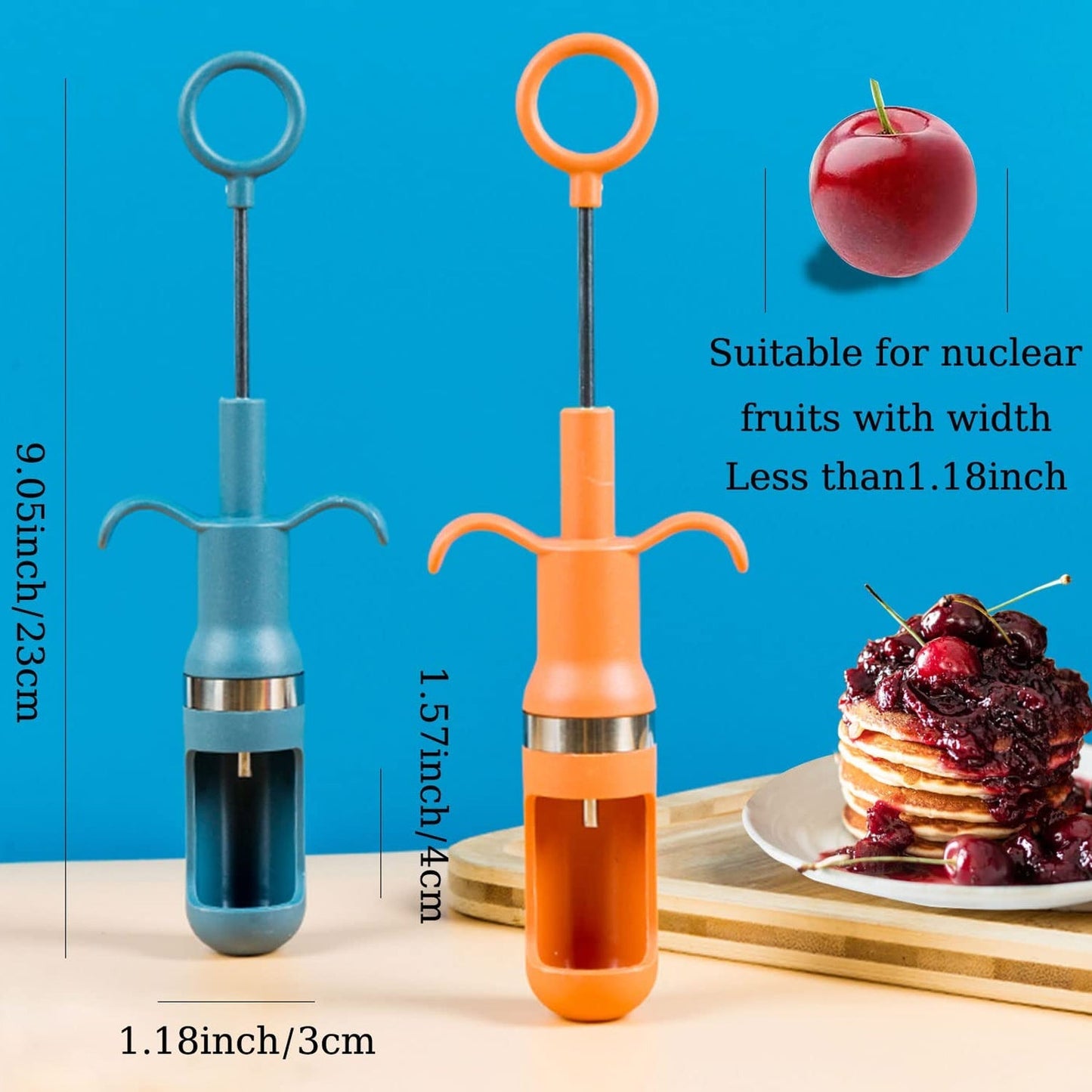 Cherry Pitter Tool, One Hand Operation Cherry Corer Pitter Remover Tool Best, Cherry Pit Kitchen Tools for Cherries Jam Quick Removal Fruit Stones (1pc). - Springkart 