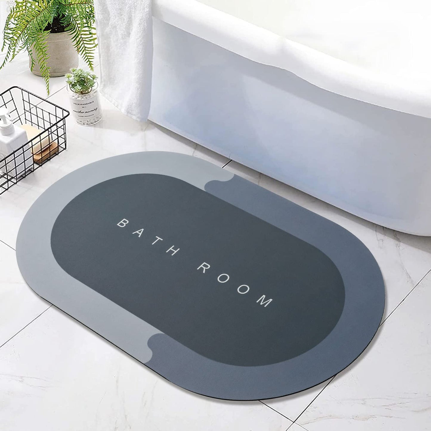 Floor Mat, Bath Mat, Doormat, Bathroom Carpet. Cushion Mat Super Absorbent Soft Carpet, Quick Dry Dirt Barrier for Home, Office - Springkart 