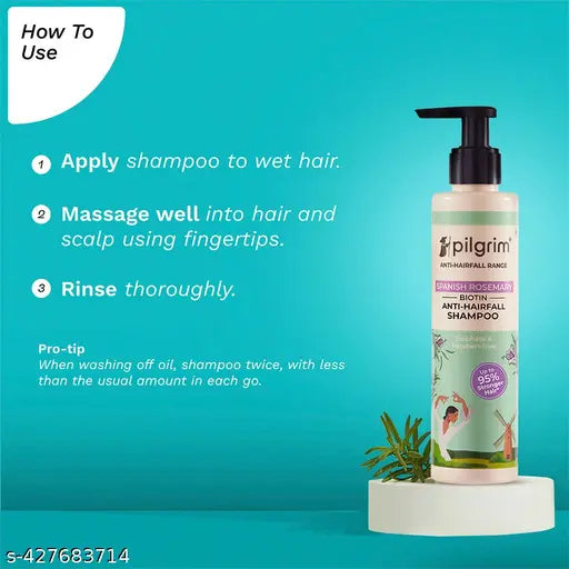 Pilgrim Rosemary Anti Hairfall Shampoo (200ml) | For Men & Women