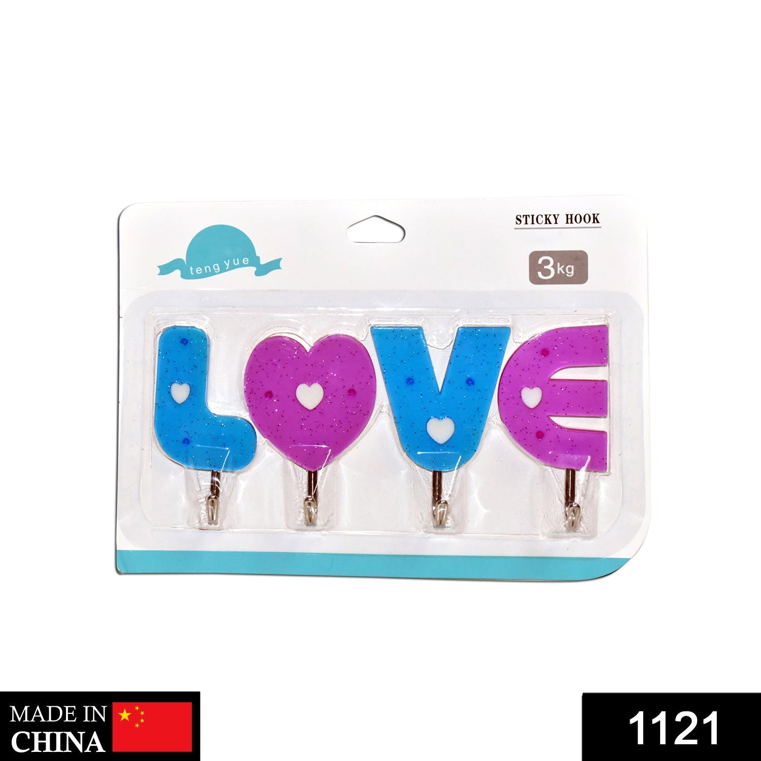 Love Shape Self Adhesive Hooks - Springkart 