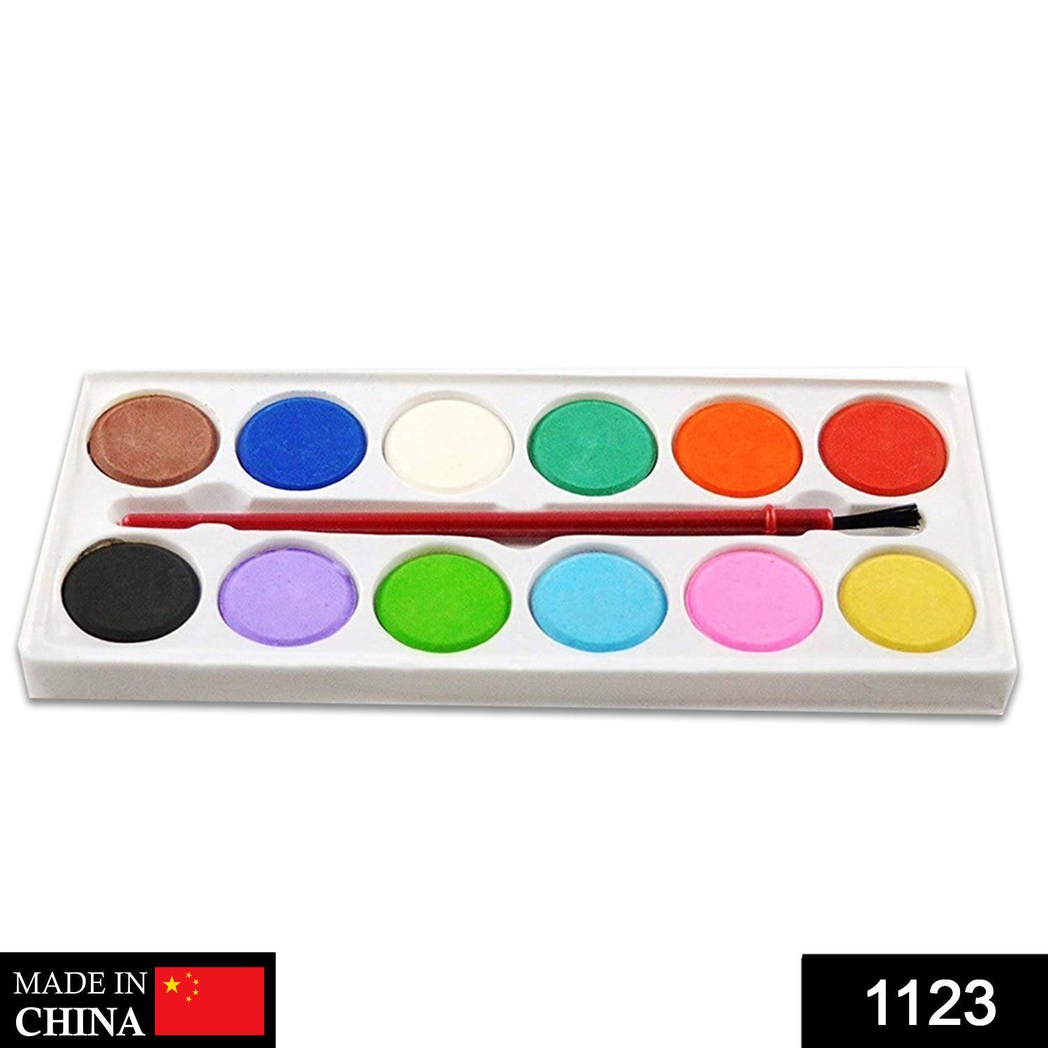 Painting Water Color Kit - 12 Shades and Paint Brush (13 Pcs) - Springkart 