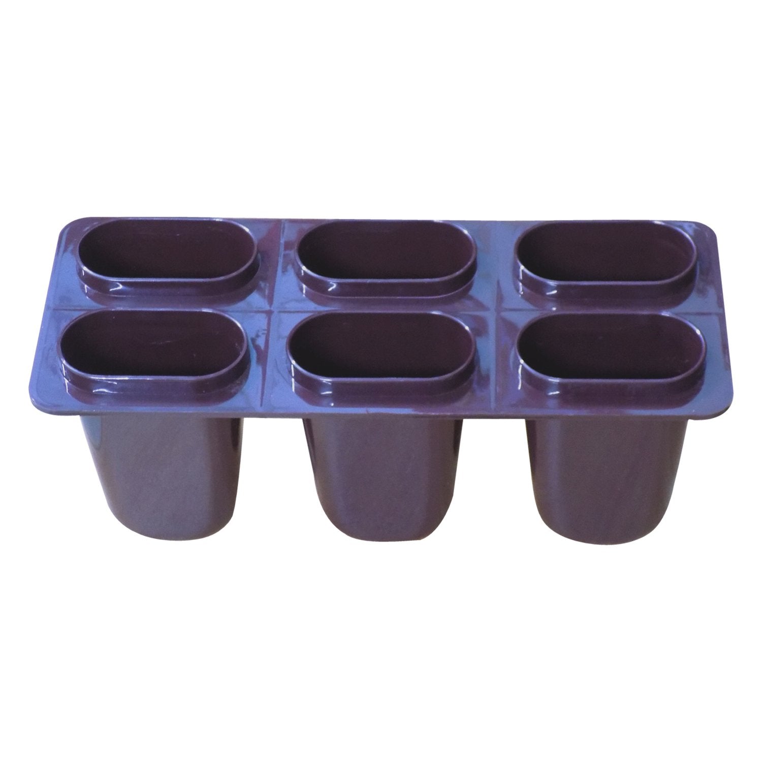Plastic Ice Candy Maker Kulfi Maker Moulds Set with 6 Cups (Multicolour) - Springkart 