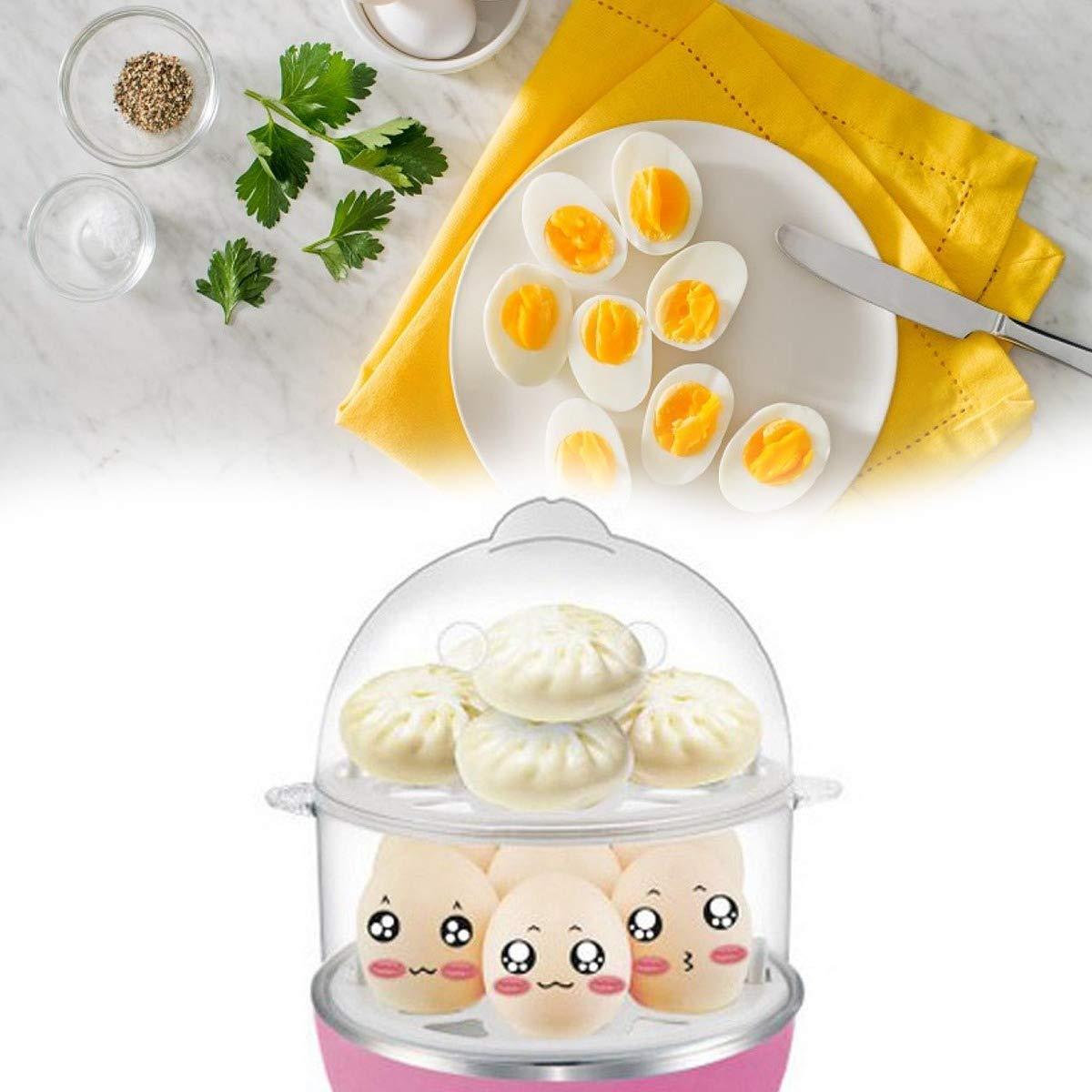 115 Multi-function 2 Layer 14 Egg Cooker Boilers Steamer - Springkart 