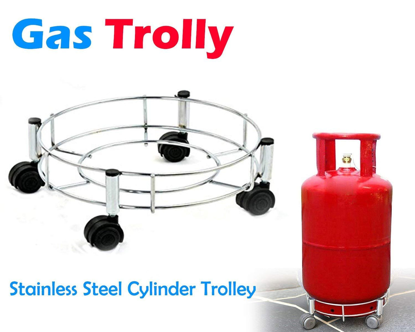 118 Stainless Steel Gas Cylinder Trolley - Springkart 