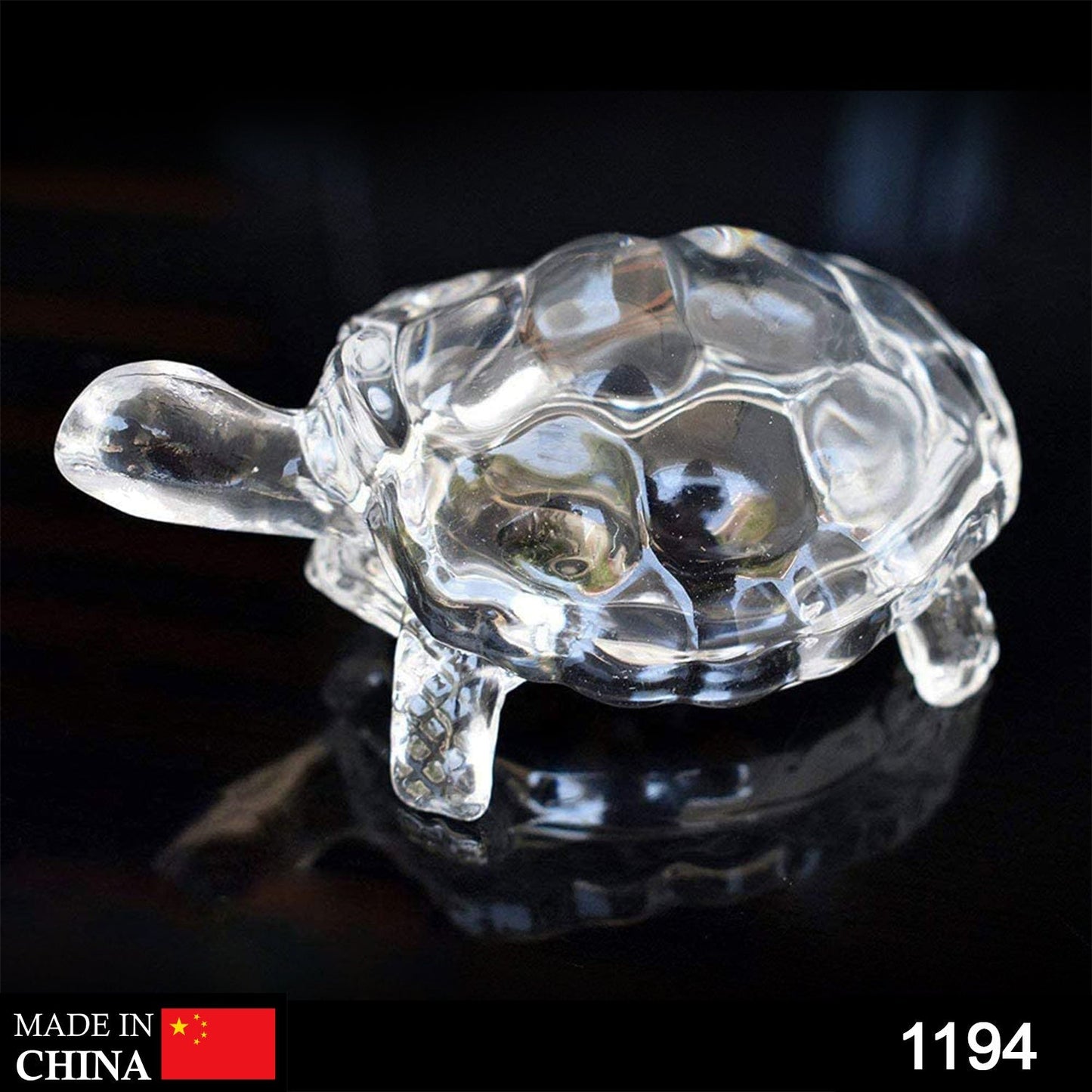 Crystal Glass Turtle-Tortoise for Feng Shui and Vastu - Springkart 