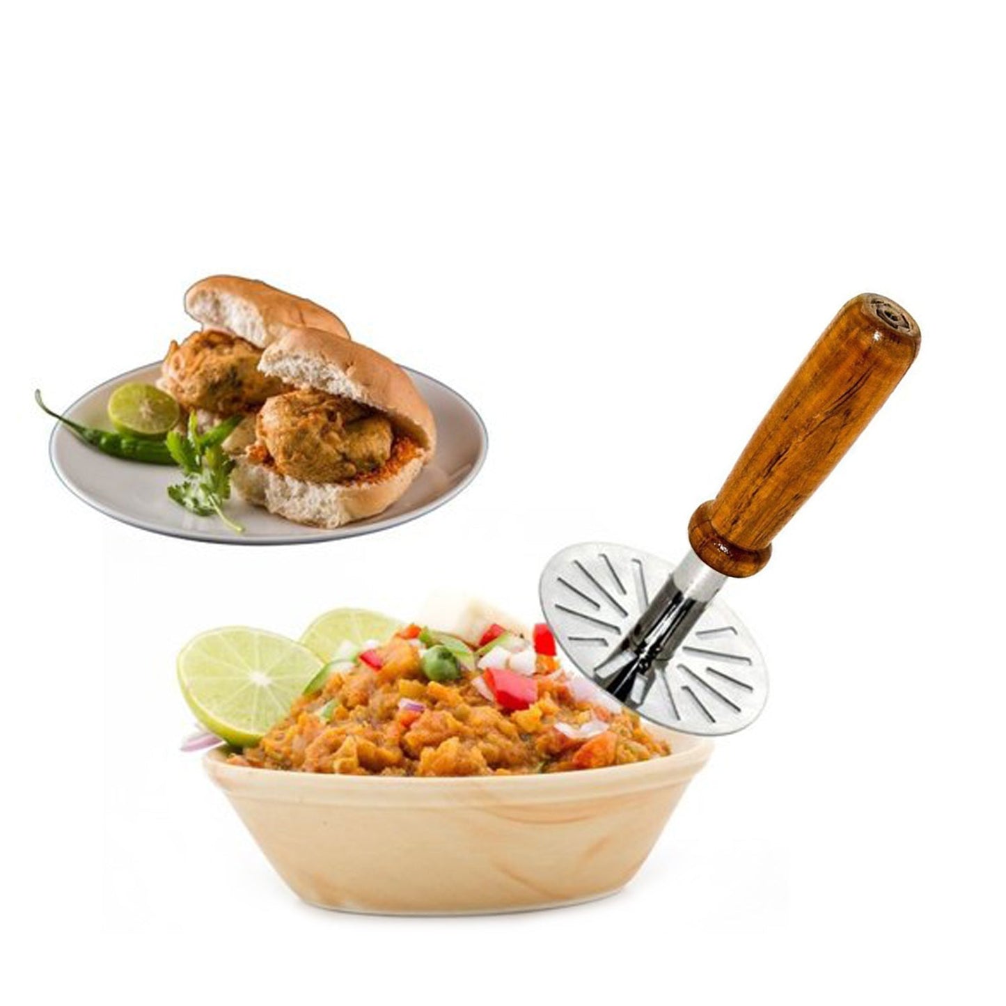 Paubhaji Masher used in all kinds of household and kitchen places for mashing and making paubhajis. - Springkart 