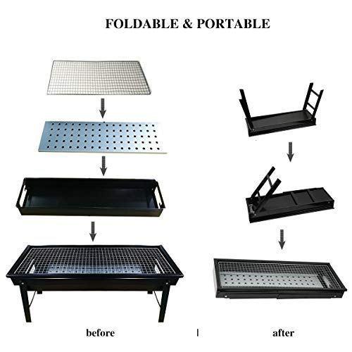 Folding Portable Barbeque BBQ Grill Set for Outdoor and Home - Springkart 