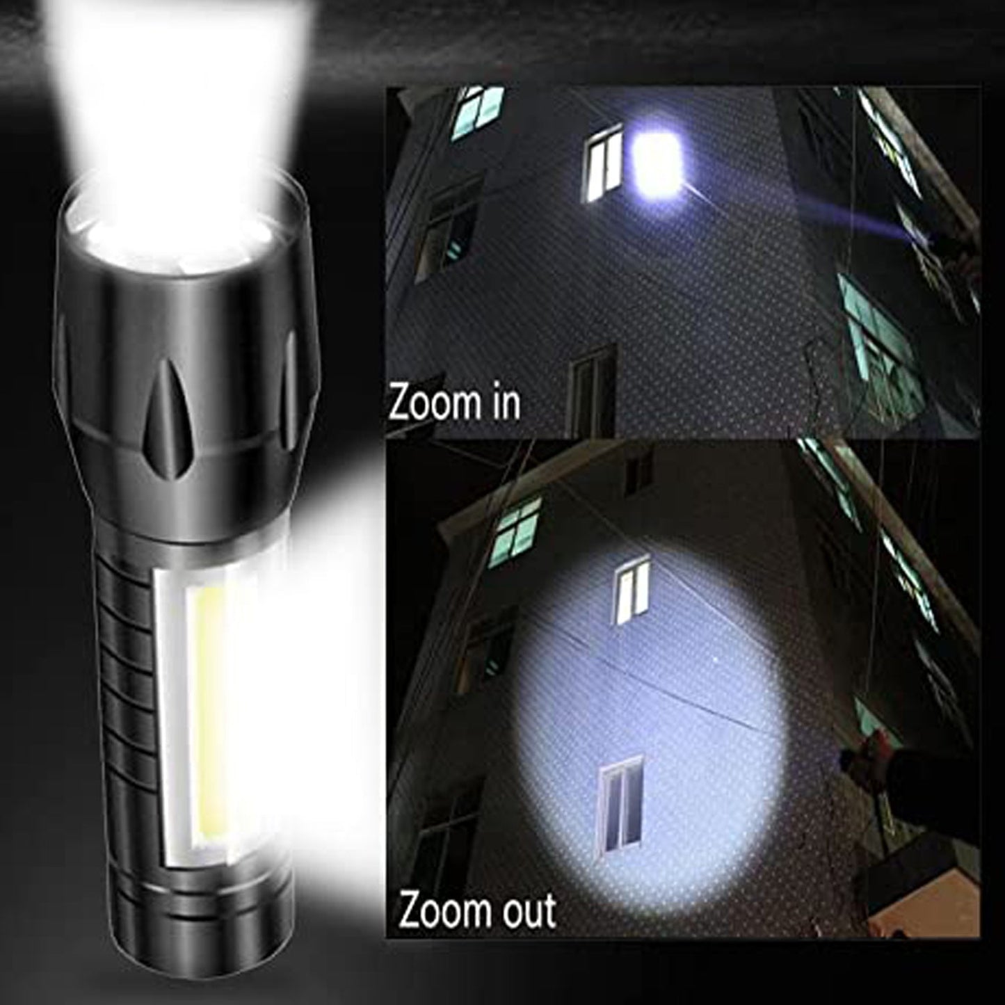 Mini Search Rechargeable LED Long Range Flashlight Emergency Light Torch - Springkart 