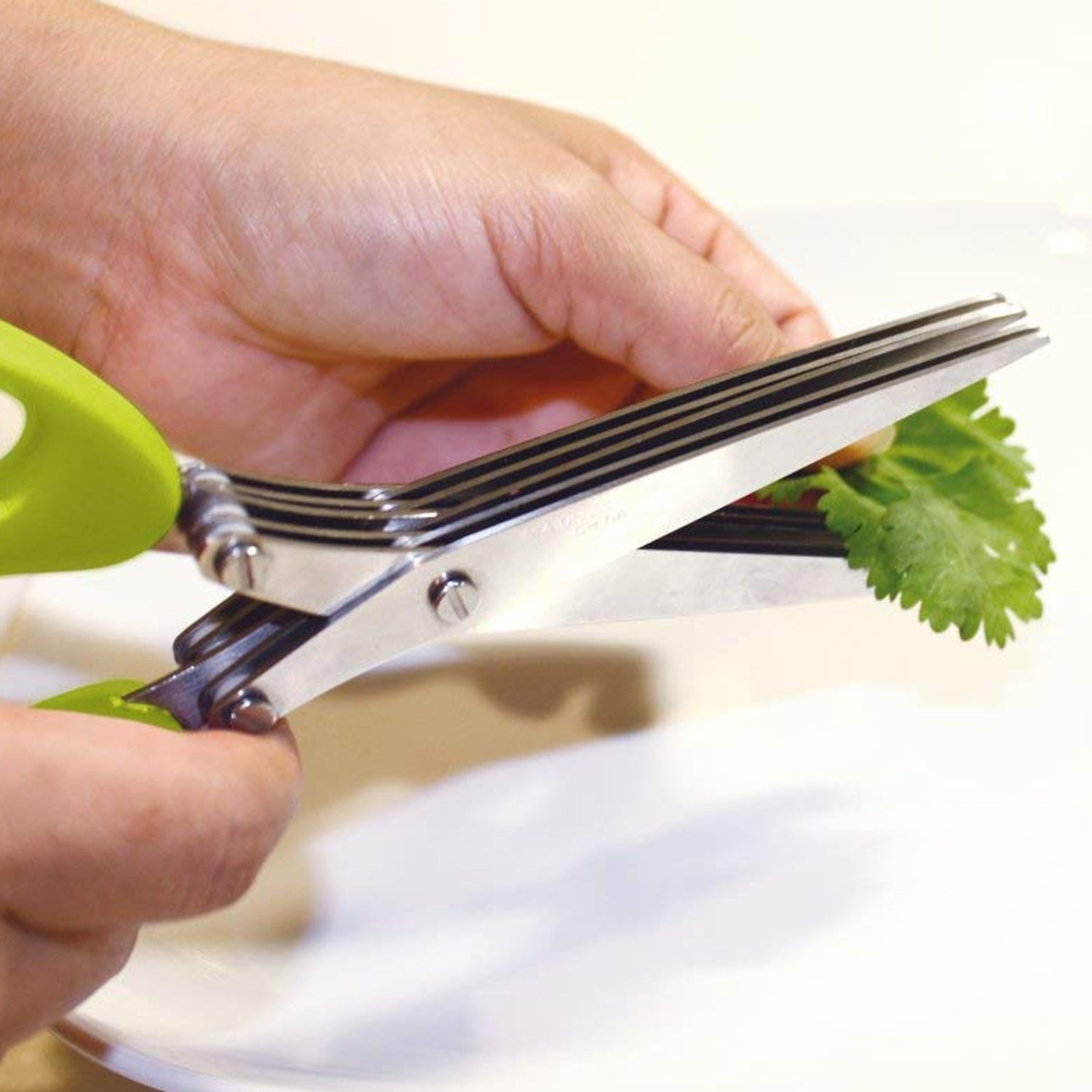 Multifunction Vegetable Stainless Steel Herbs Scissor with 3 Blades - Springkart 