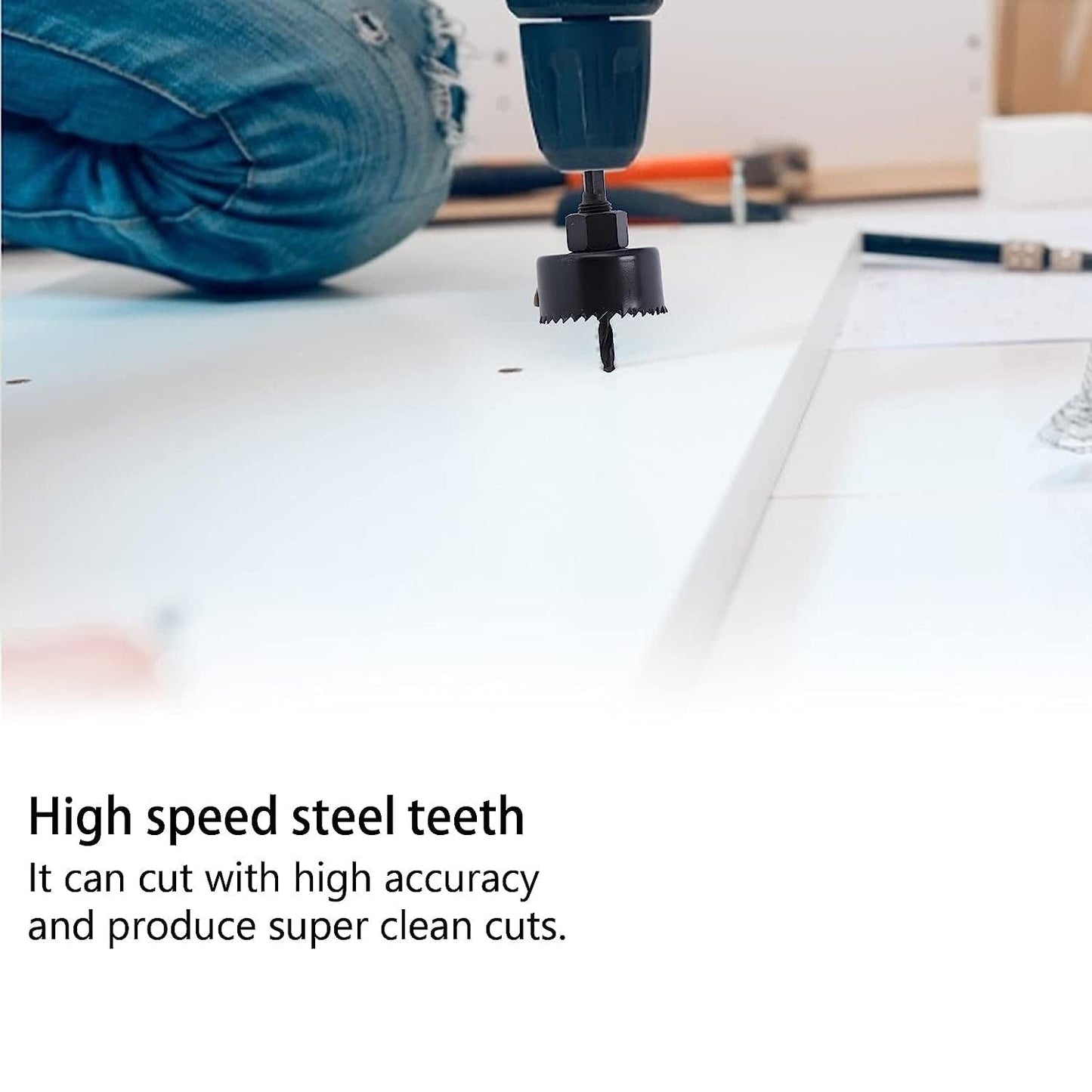 Drill Hole Cutter, Carbon Steel High Accuracy Incisive Hole Saw for Cutting PCV for Cutting Plastic for Cutting Wood Hole Saw Kit (18 Pcs Set) - Springkart 