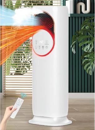 Senkiddpro 120° Rotating Tower Cooler with Heater,Humidifier & Cooler ,4L Water Tank Remote Controlled Tower Fan (White | Pack of 1)