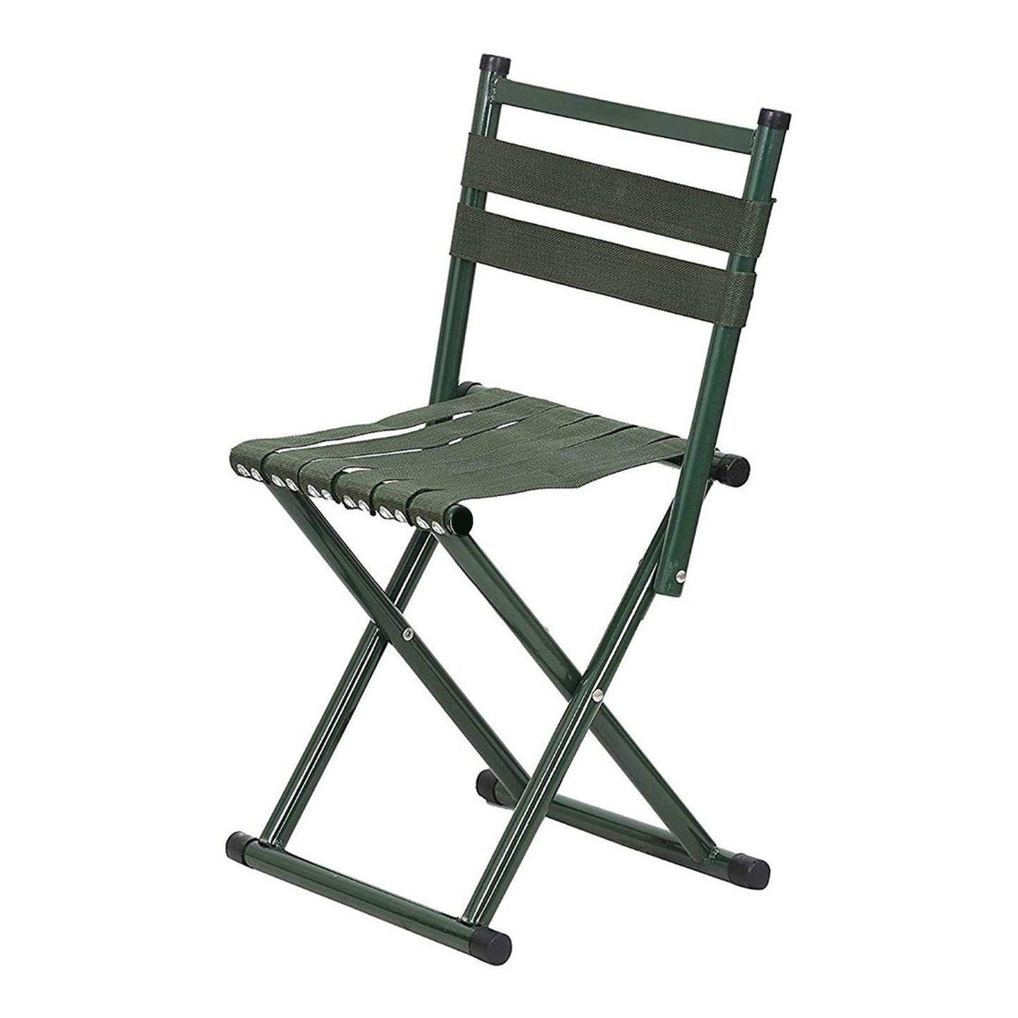 Stainless Steel Multipurpose Lightweight, Portable Folding Camping Chair for Garden, Outdoor Folding Chair with Back Support Heavy Duty Folding Chair Suitable for Hiking, Fishing, Camping, Beach, Home Vacation (1 Pc ) - Springkart 