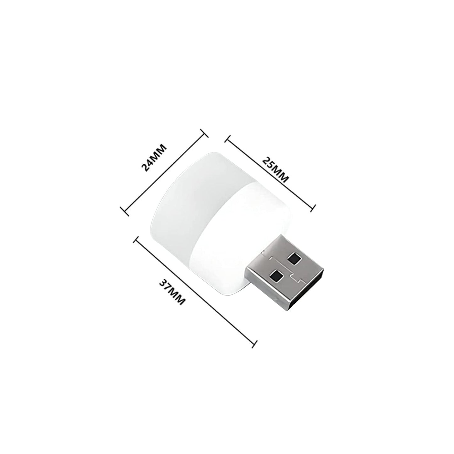 Small yellow USB light bulb for rooms, suited for office spaces.