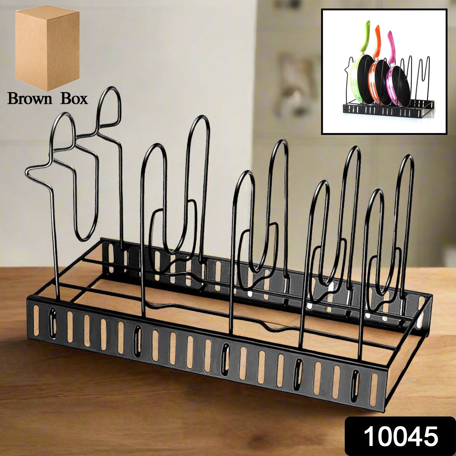 Multipurpose Pan & Pot Organizer Rack (1 Pc) - Springkart 