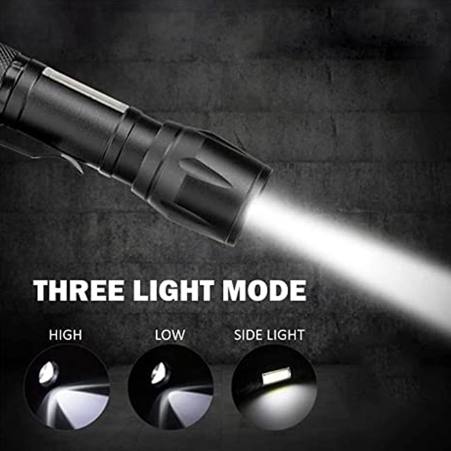 Mini Search Rechargeable LED Long Range Flashlight Emergency Light Torch - Springkart 