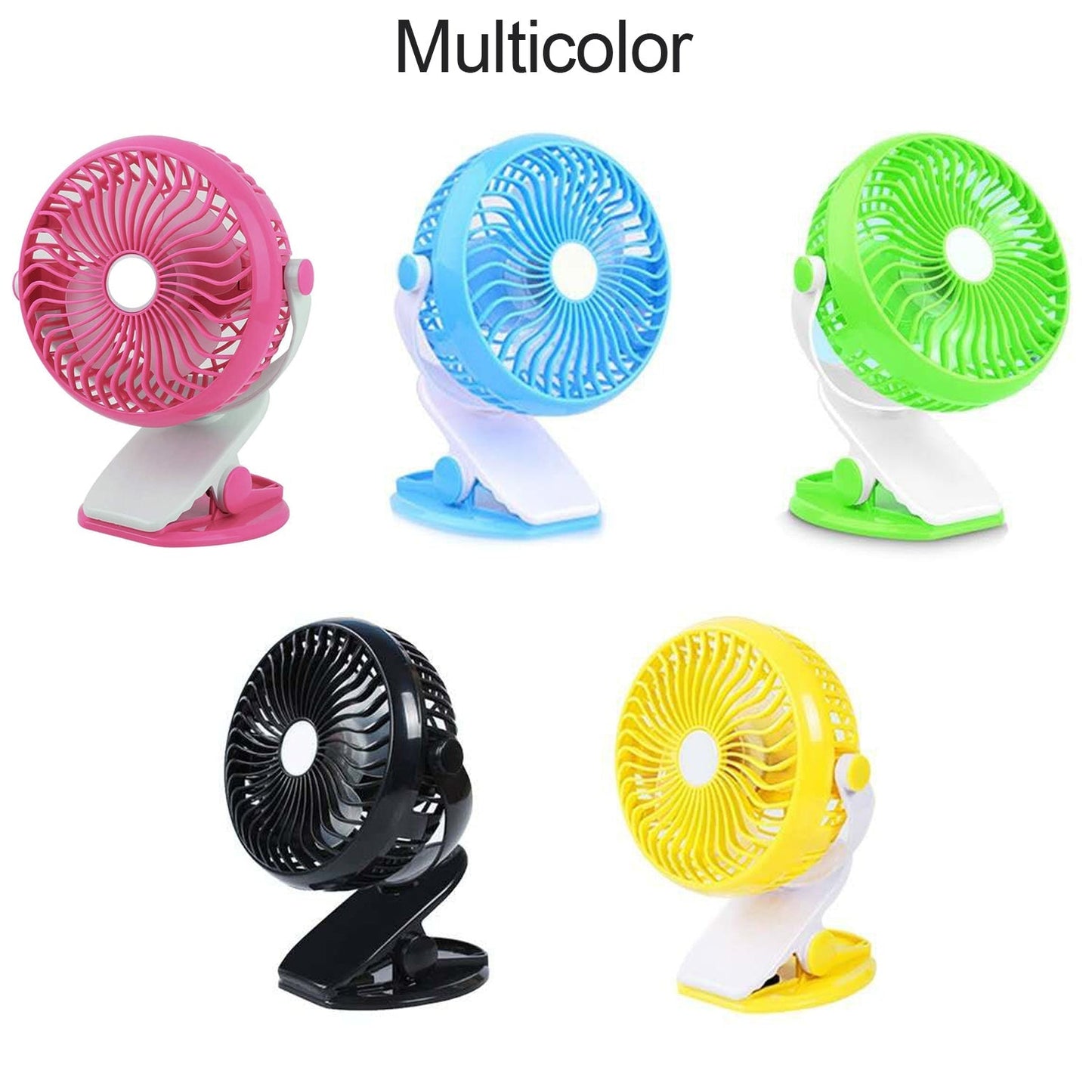Mini USB Clip Fan widely used in summers for cool down rooms and body purposes.(Battery Not Include) - Springkart 