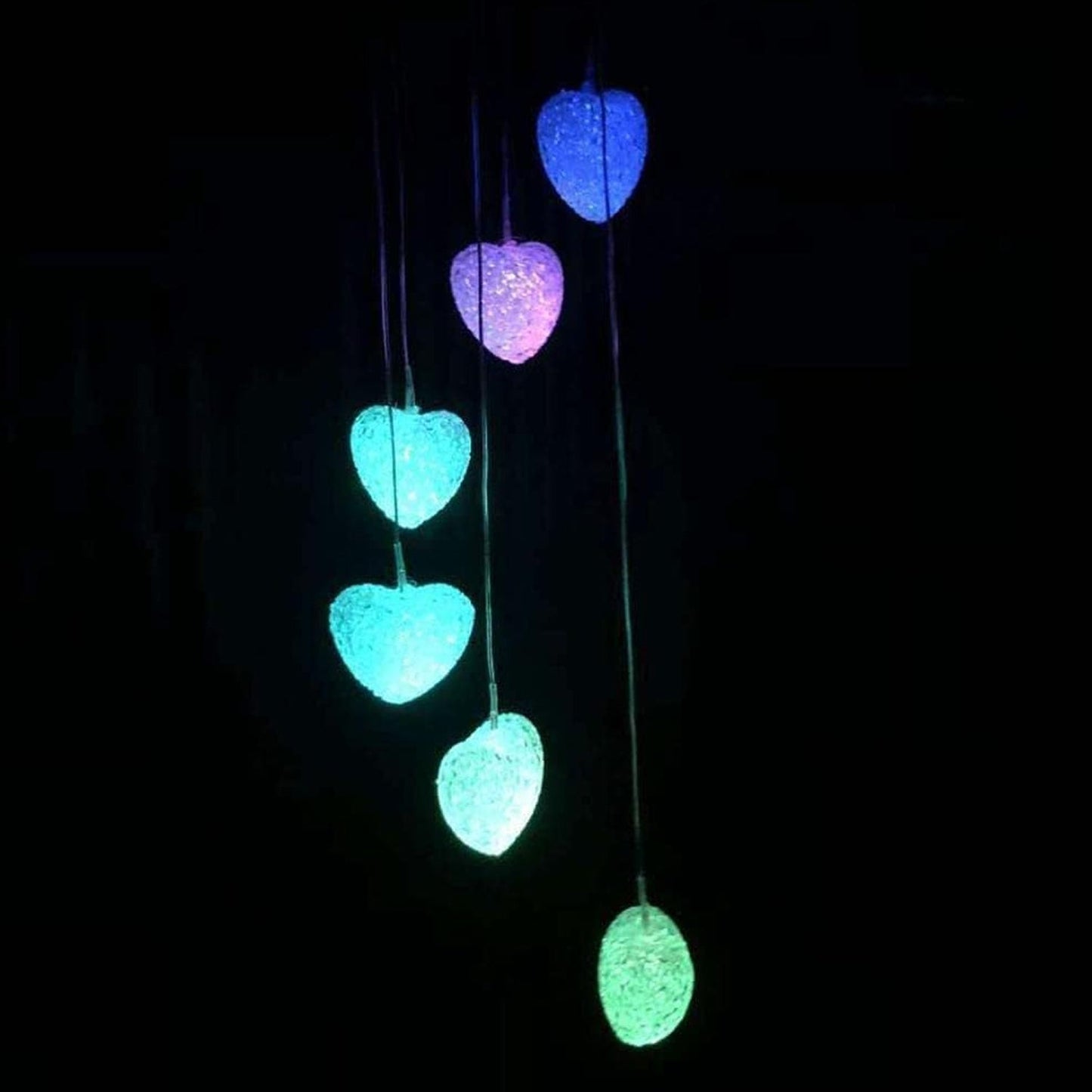 Solar Powered Wind Chimes with Lights: Outdoor Garden Decor (6 LED) - Springkart 
