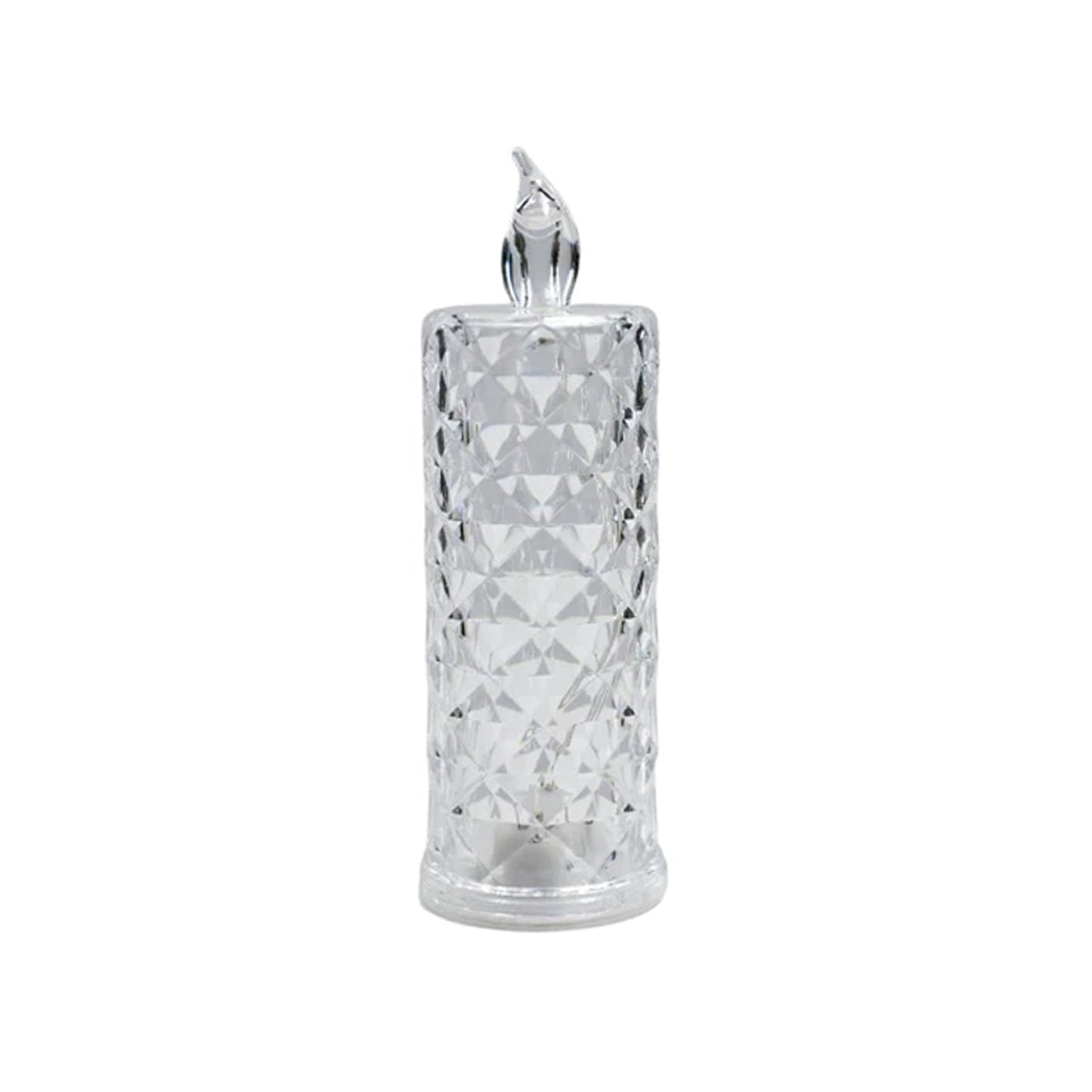 Rose Candles LED Flameless and Smokeless Decorative Acrylic Transparent Candles Led Tea Light Candle Perfect for Gifting, Home, Diwali, Christmas, Crystal Candle Lights (1 Pc) (MOQ :- 12 pc ) - Springkart 