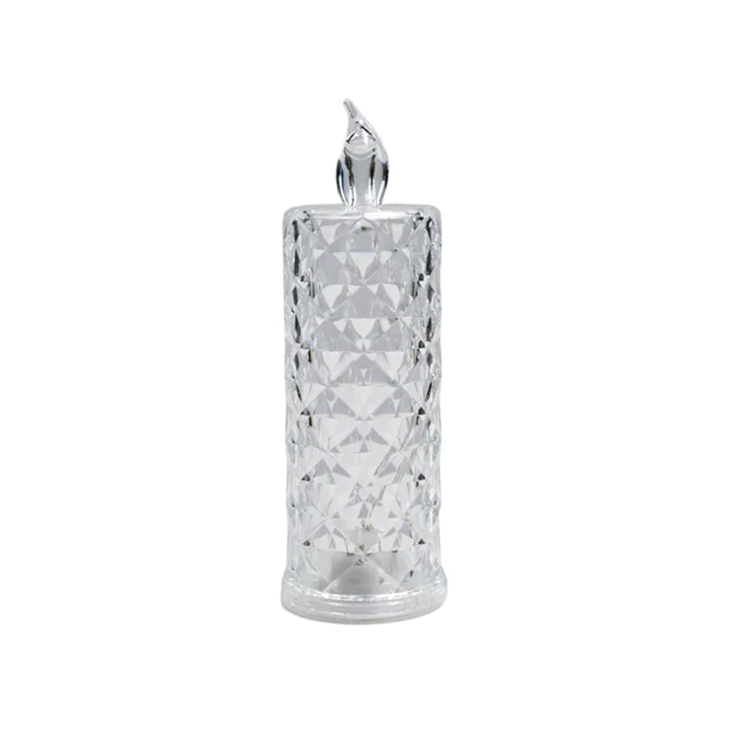 Rose Candles LED Flameless and Smokeless Decorative Acrylic Transparent Candles Led Tea Light Candle Perfect for Gifting, Home, Diwali, Christmas, Crystal Candle Lights (1 Pc) (MOQ :- 12 pc ) - Springkart 
