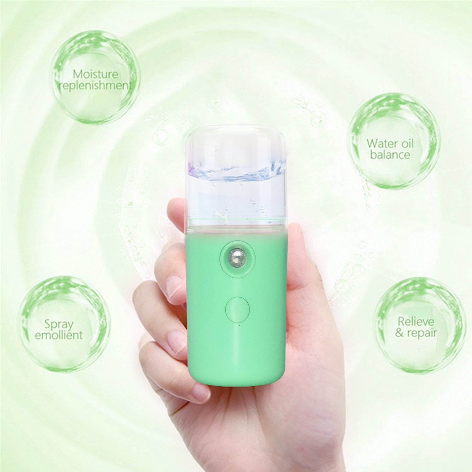 Handheld nano mist sprayer for effective cleaning.