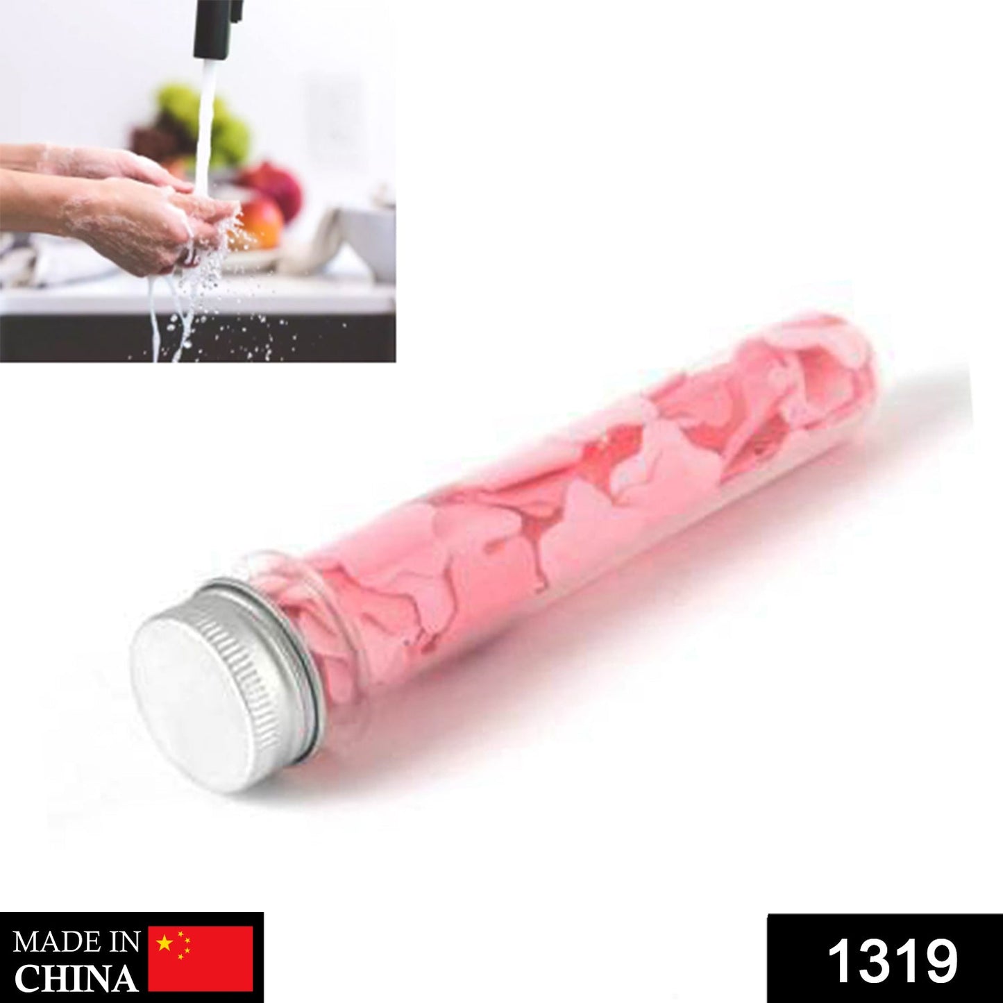 Portable Hand Washing Bath Flower Shape Paper Soap Strips In Test Tube Bottle - Springkart 