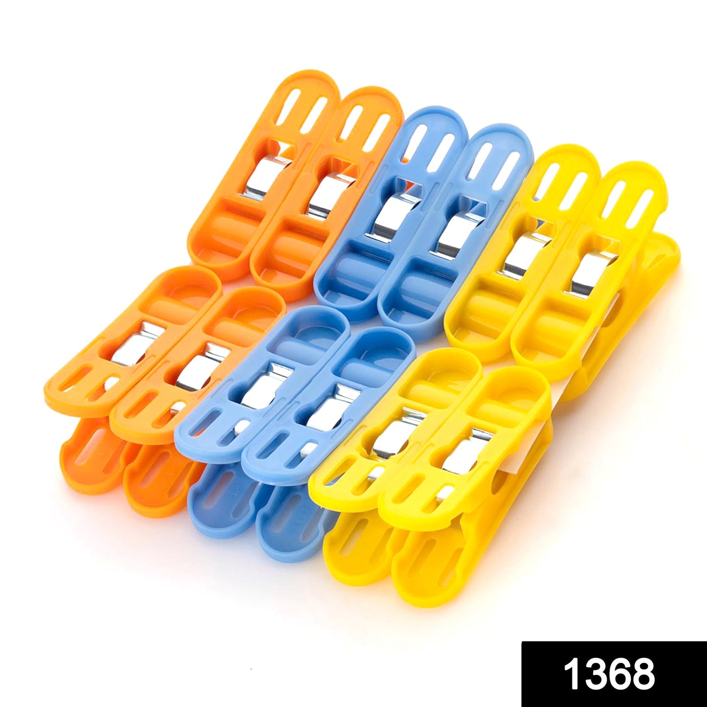 Cloth Drying Non-Slip Light Plastic Clips (Multicolour) (Pack of 12) - Springkart 