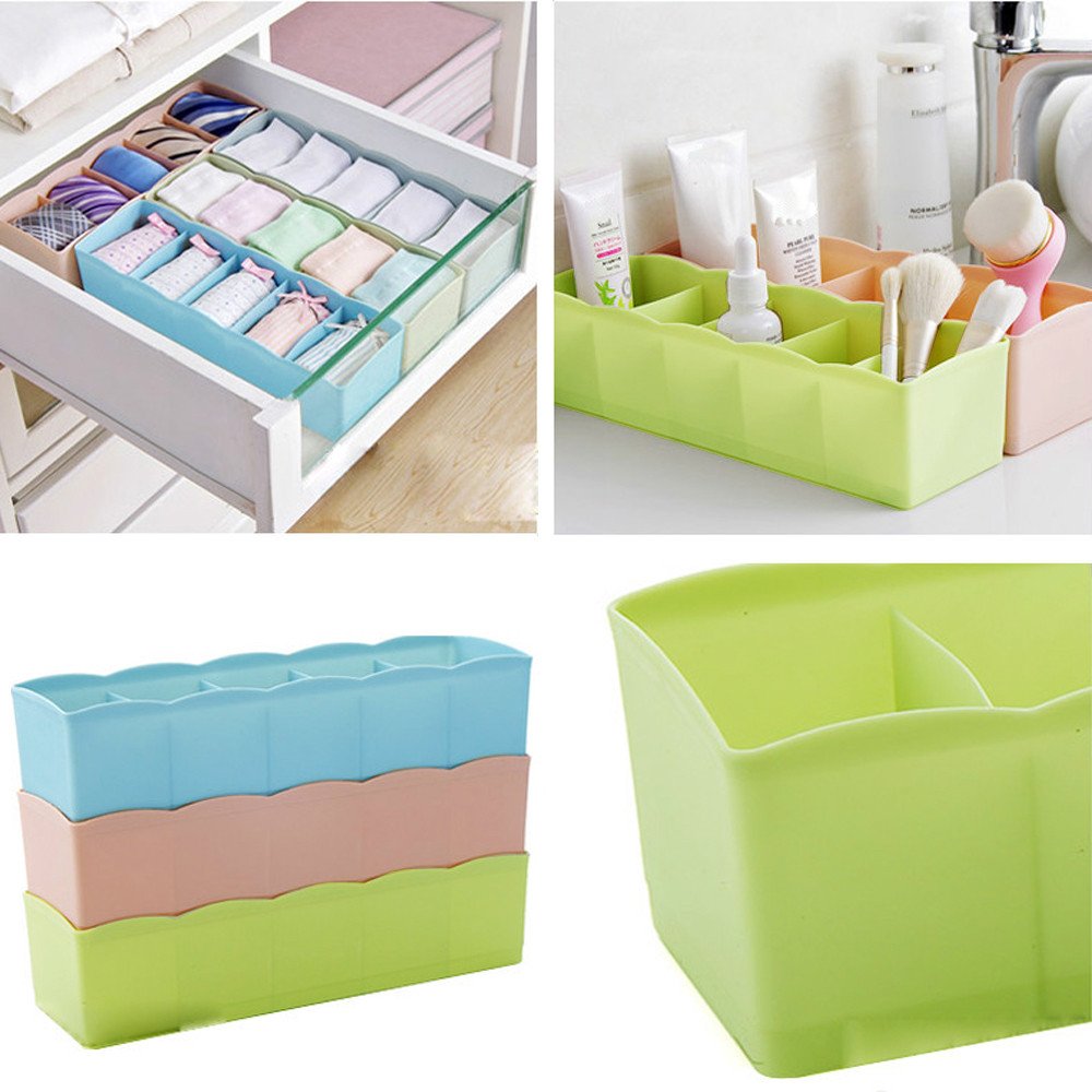 Dividers Tray Organizer Clear Plastic Bead Storage Tray (Multicolour) - Springkart 