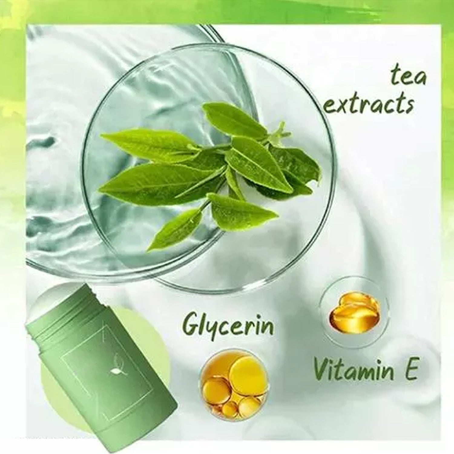 Green Tea Purifying Clay Stick Mask for Acne & Oil Control - Springkart 