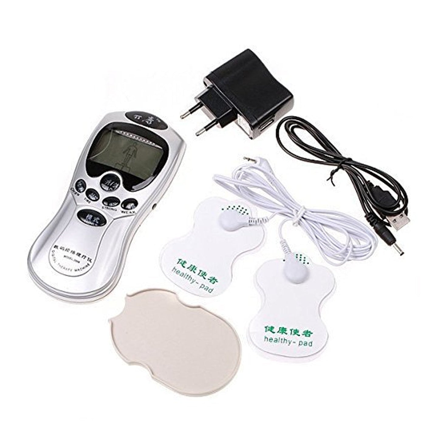 Multifunctional Massager, Health Care Digital Chinese Meridian Tens Therapy Massager Relax Body Muscle Acupuncture Machine 4 Electrode Pads & Charger Adapter and Cable, Physiotherapy, Electric Digital Therapy neck back Mane Massage - Springkart 