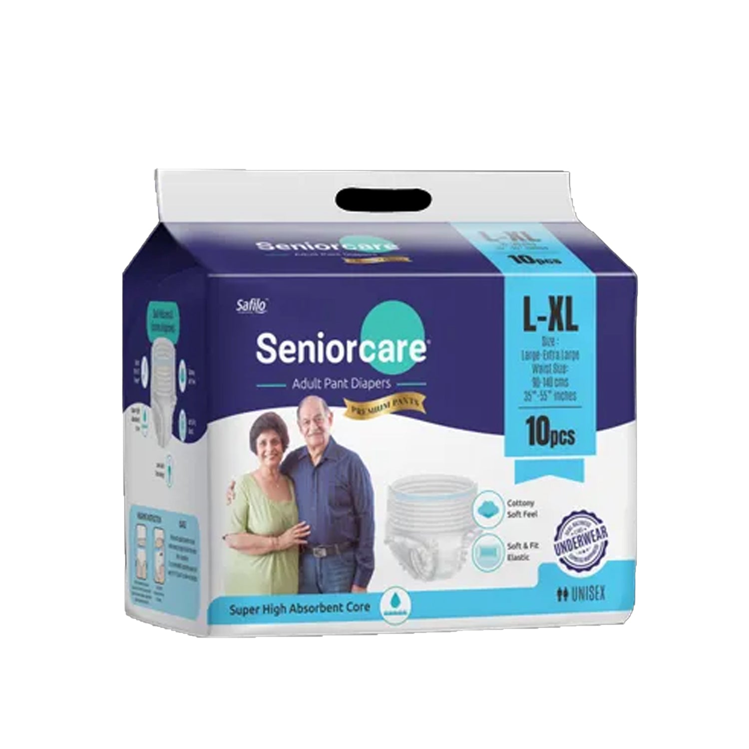 Large - Extra Large Senior care Adult Pull Up Diaper Pants (Waist Size (90-140 Cm | 35 -55 Inch) Adult Diapers ( Large - Extra Large L-XL10Pc) - Springkart 
