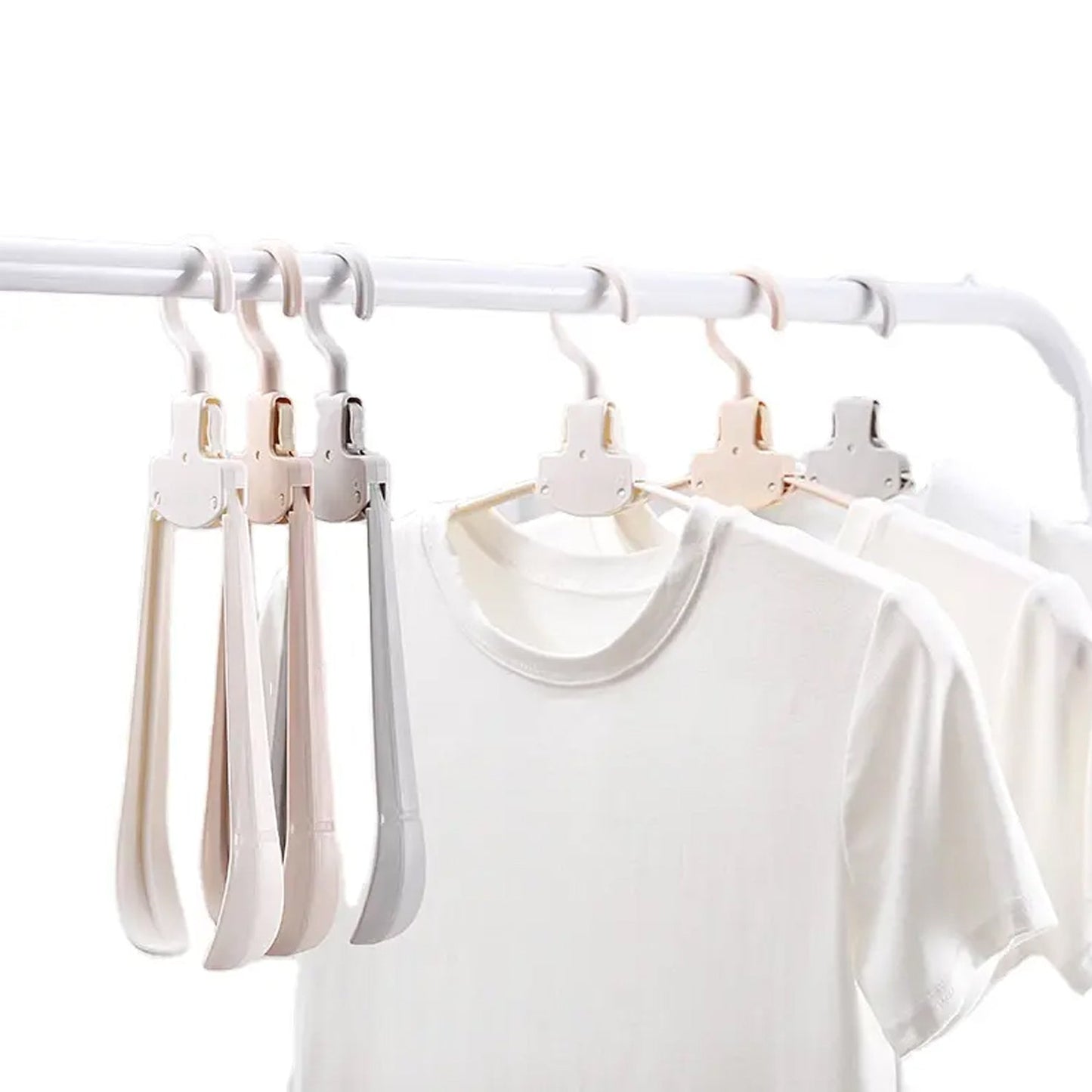 Cloth Hanger 6 in 1 Multi-Layer Hanging Mass Pants Rack Stainless Steel Pants Hangers Folding Storage Rack Space Saver Storage for Trousers Scarf Tie Belt - Springkart 