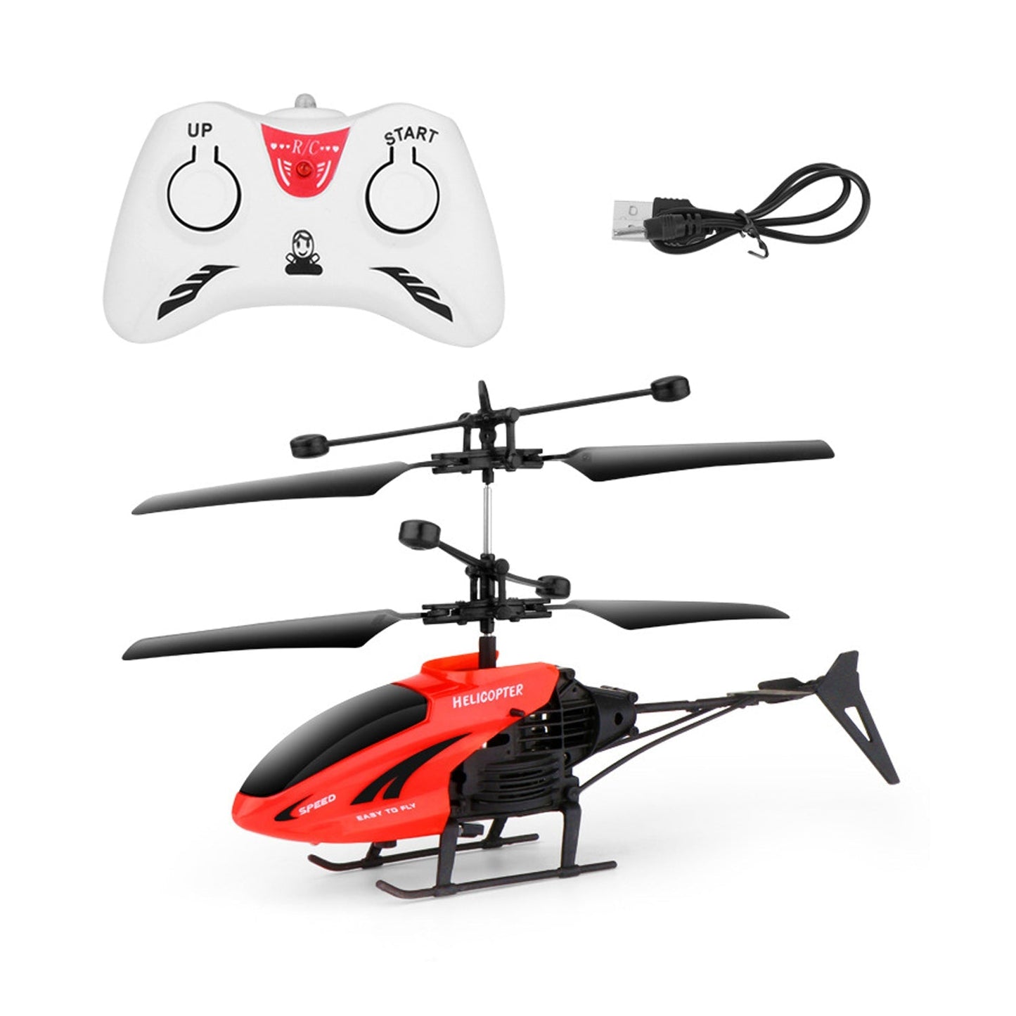 Remote Control Helicopter with USB Chargeable Cable for Boy and Girl Children (Pack of 1) - Springkart 