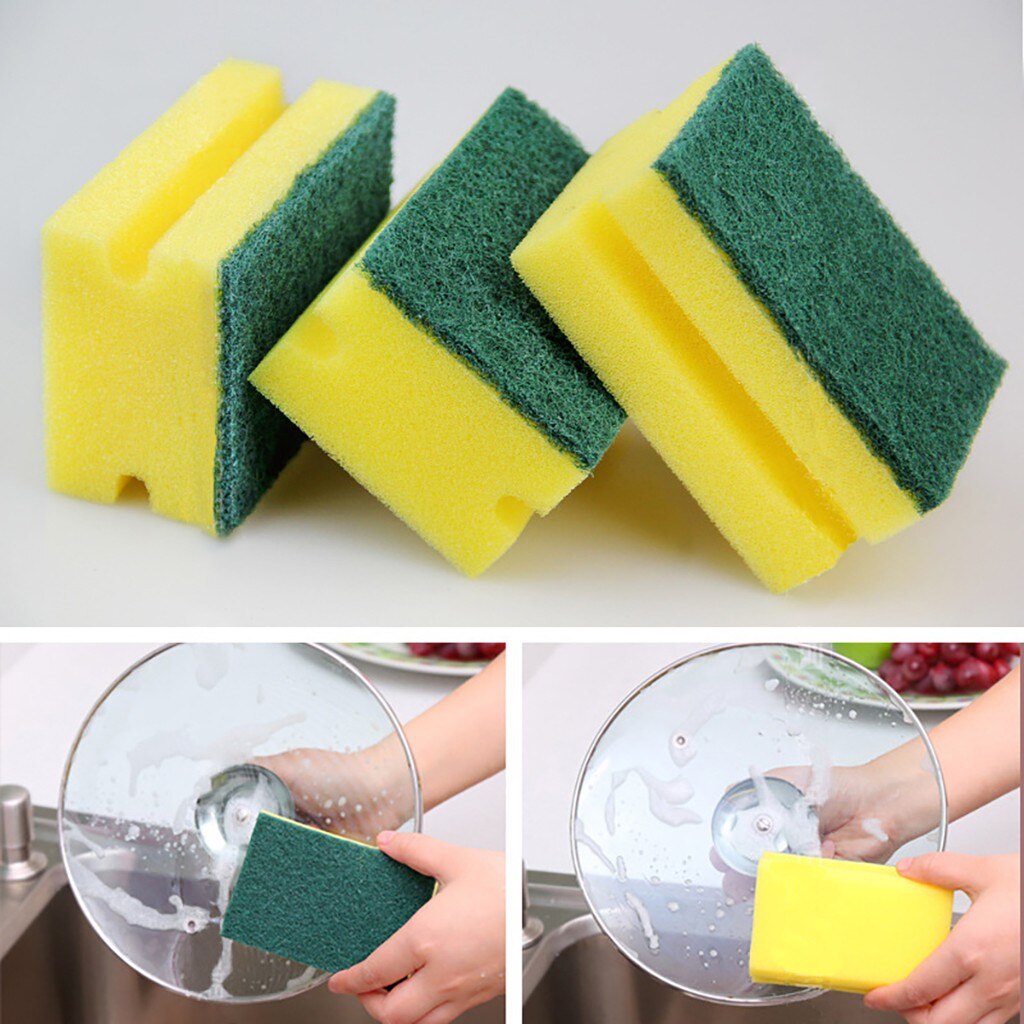 Scrub Sponge 2 in 1 PAD for Kitchen, Sink, Bathroom Cleaning Scrubber - Springkart 
