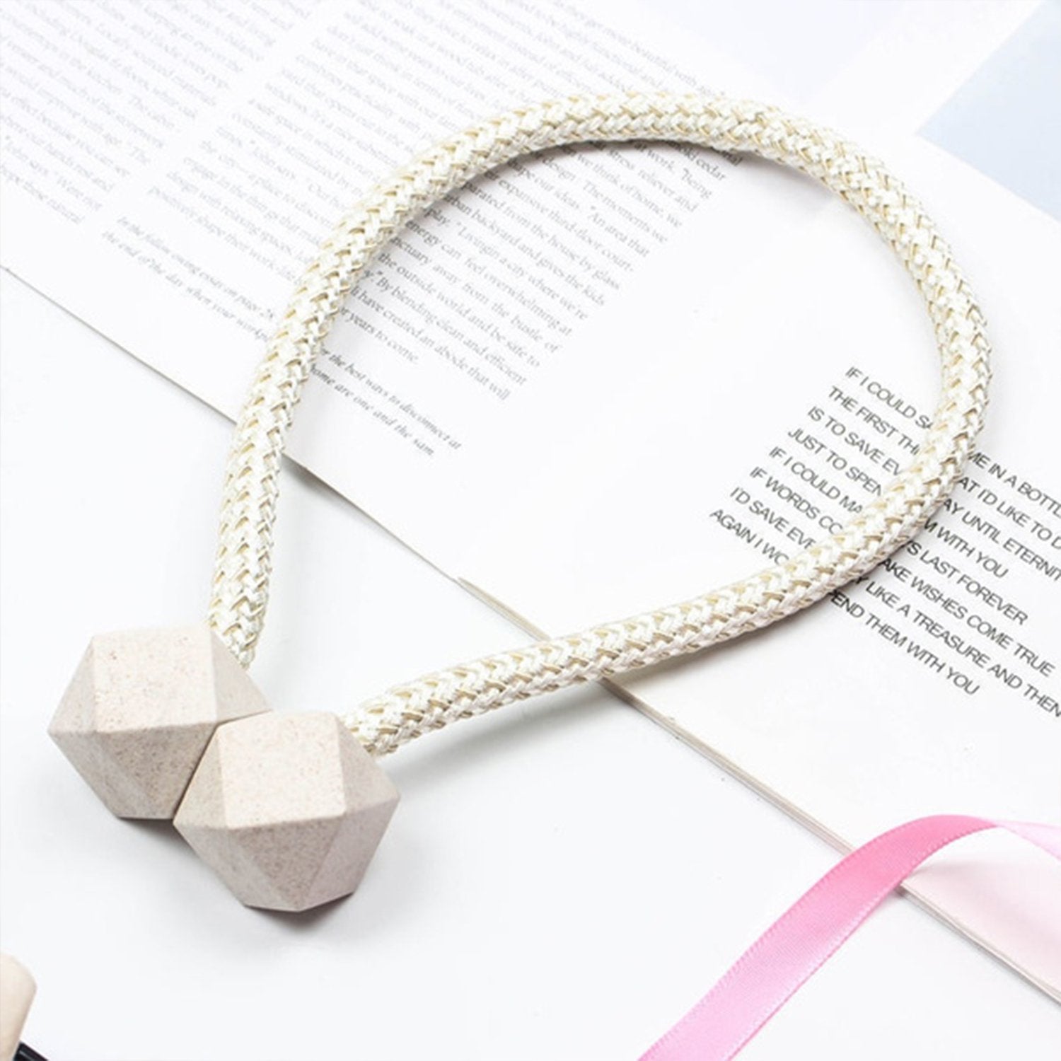 Home Magnetic Curtain Tiebacks, Straps, Buckle, Clips Rope Straps Window Curtain Bracket Decoration (2 Pc) ? - Springkart 