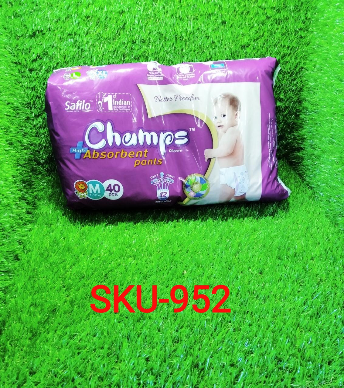 Premium Champs High Absorbent Pant Style Diaper Small, Medium and Large Size Diaper - Springkart 