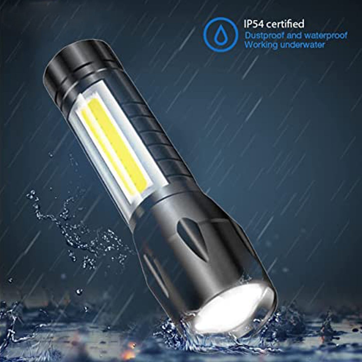 Mini Search Rechargeable LED Long Range Flashlight Emergency Light Torch - Springkart 