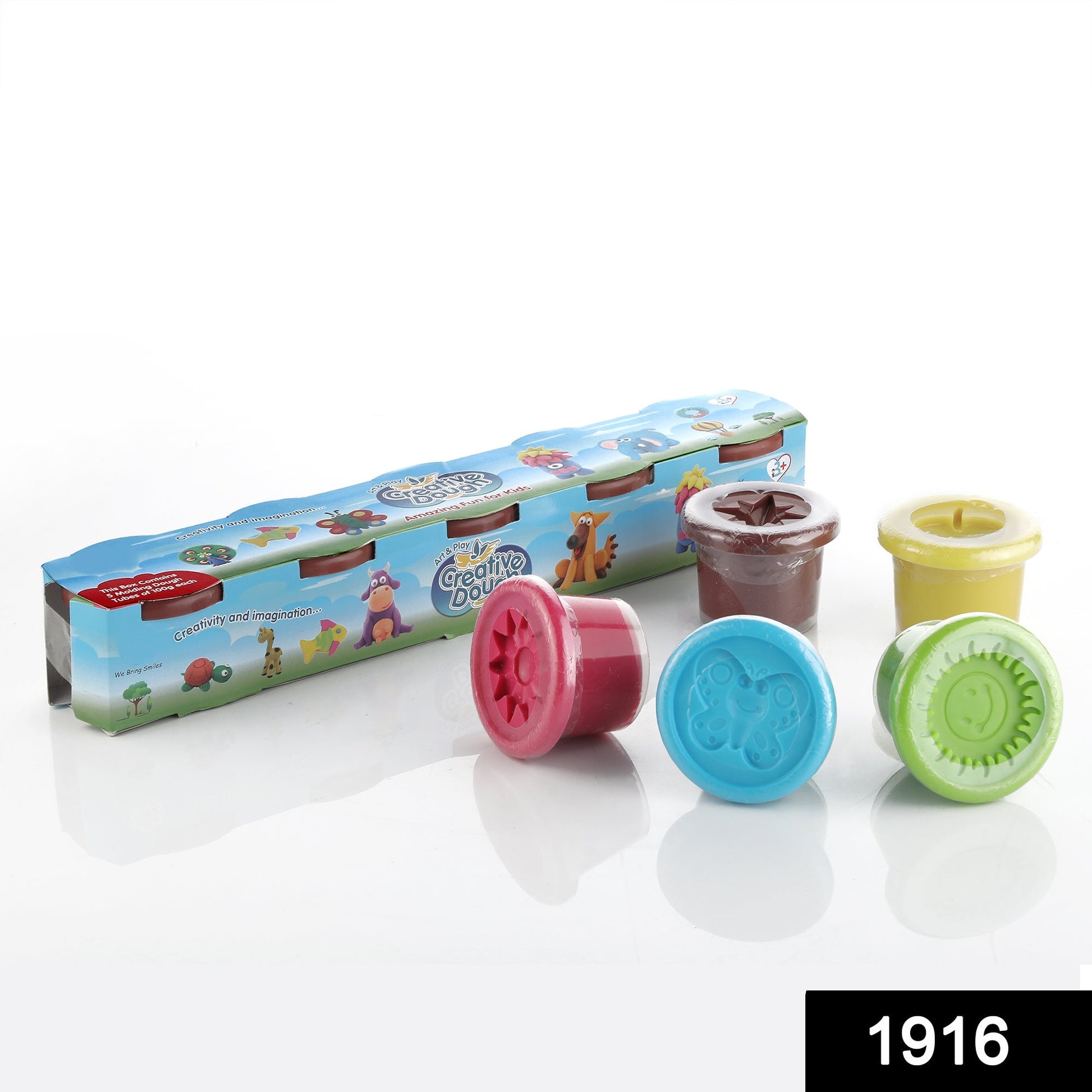 Non-Toxic Creative 100 Dough Clay 5 Different Colors, (Pack of 5 Pcs) - Springkart 