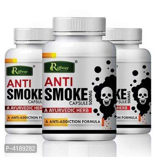 Anti Smoke Helps Herbal Capsules For Quit Alcohol & Smoking 100% Ayurvedic Pack Of 3