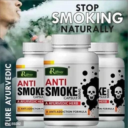 Anti Smoke Helps Herbal Capsules For Quit Alcohol & Smoking 100% Ayurvedic Pack Of 3