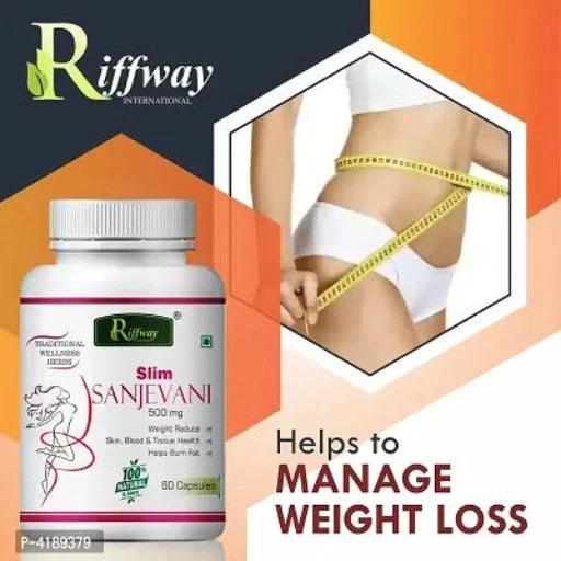 Slim Sanjivani Herbal Capsules For Fast Weight Loss Herbal Capsules Formula 100% Ayurvedic Pack Of 1