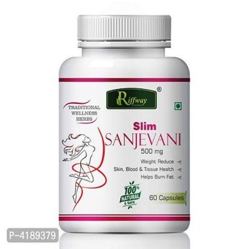 Slim Sanjivani Herbal Capsules For Fast Weight Loss Herbal Capsules Formula 100% Ayurvedic Pack Of 1