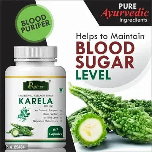 Karela Herbal Capsules For Helps In Treating Diabetes Blood Purifier 100% Ayurvedic Pack Of 1