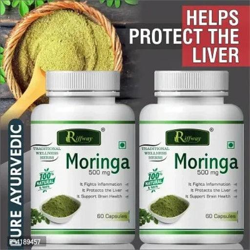 Moringa Herbal Capsules For Protect Liver & Brain Health 100% Ayurvedic Pack Of 2