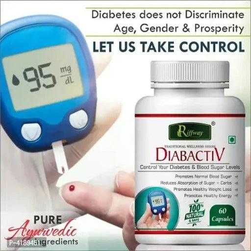 Diabactive Herbal Capsules For Control Your Diabetes Blood Sugar Levels 100% Ayurvedic Pack Of 1