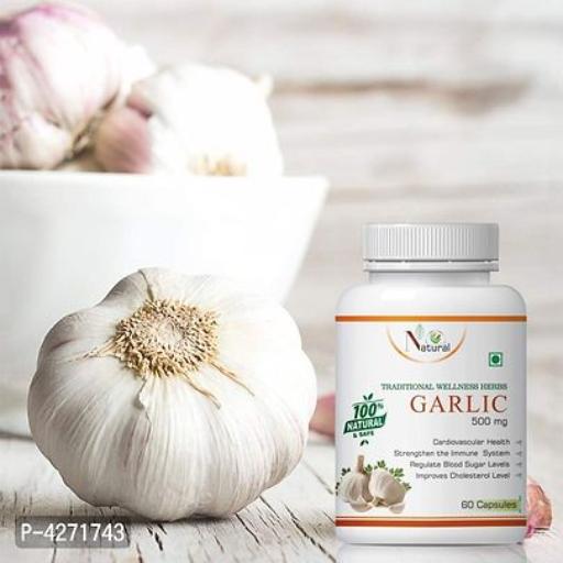 Garlic Herbal Capsules For Regulate Blood Sugar Leve 100% Ayurvedic (60 Capsules)