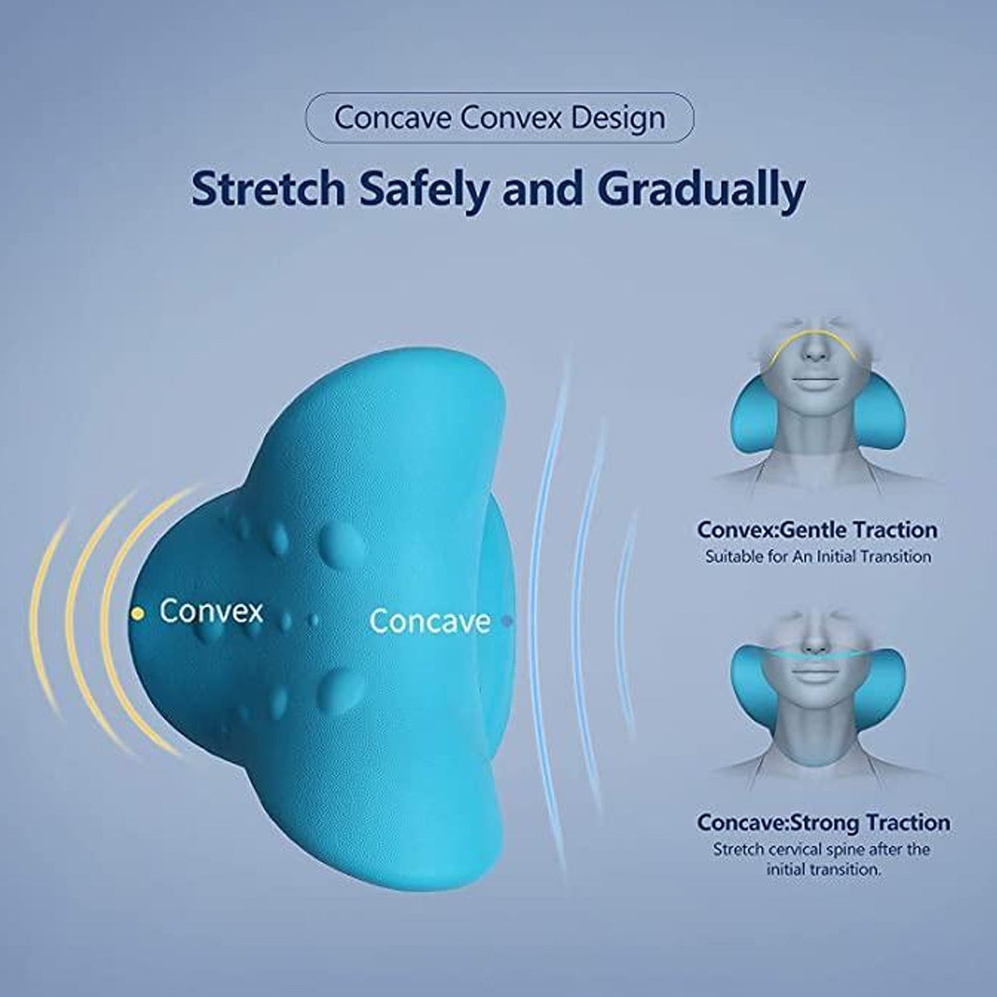 Neck Relaxer | Cervical Pillow for Neck & Shoulder Pain | Chiropractic Acupressure Manual Massage | Medical Grade Material | Recommended by Orthopaedics - Springkart 