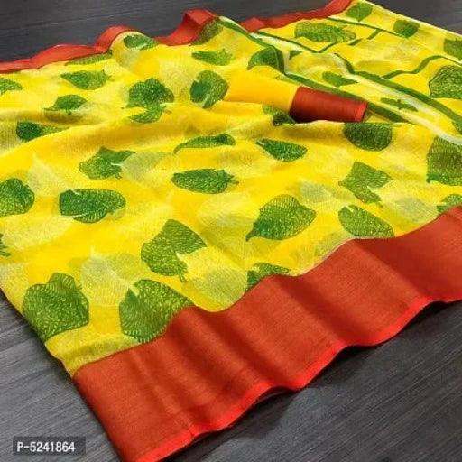 Beautiful Cotton Saree with Blouse piece - Springkart 