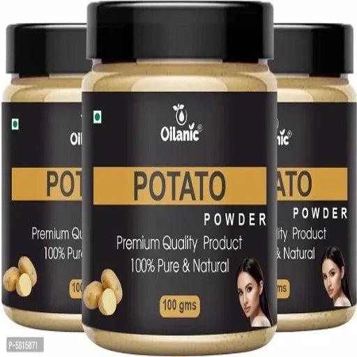 Natural Potato Powder- For Skin Hair Combo Pack Of 3 Jar (300Gm)