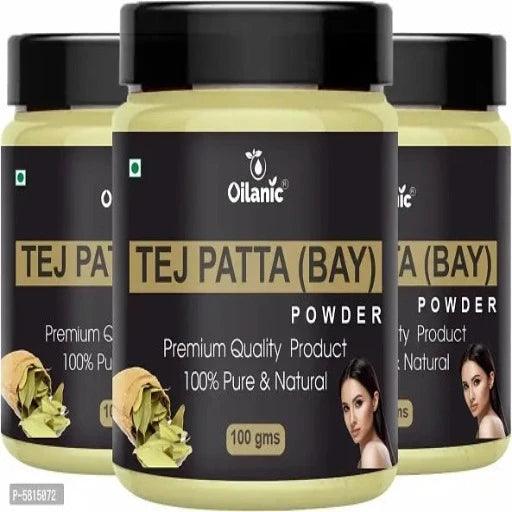 Natural Tej Patta Powder- For Skin Hair Combo Pack Of 3 Jar (300Gm)