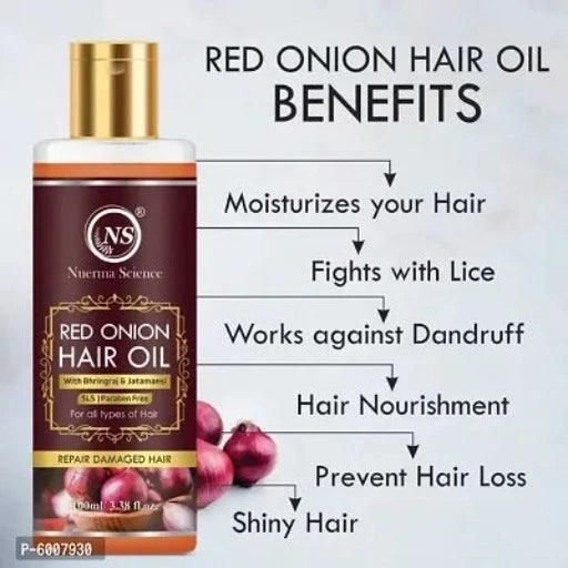 Onion Bhringraj Shampoo and Oil for Strong Healthy Hair Growth with Anti Hair-Fall (Shampoo 200ml + Oil 100ml Pack of 2 Combo)